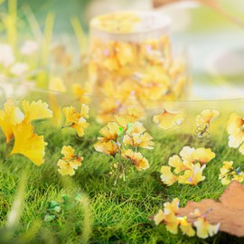 Washi Tape Stickers Set, 3 Rolls PET Scrapbooking Accessories Stickers, Leaf Themed Aesthetic Stickers Decorative for Bullet Journal Accessories, Journal, Photo Album, Notebook, DIY (Falling Leaves