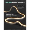 GZBtech 110-120V LED Neon Rope Lights 66FT/20M, 3D Top &