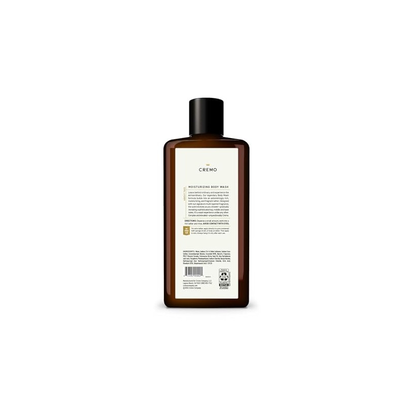Cremo All Season Body Wash, Bourbon & Oak, 16 oz.