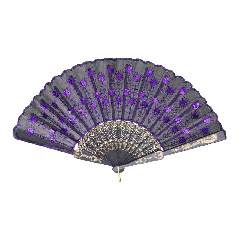 QIRMIZI 10 Pack Fabric Folding Handheld Fans, Perfect for Weddings,