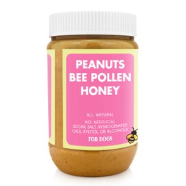 Buddy BUDDER Bark Bistro Company, Beehive Buzz, 100% Natural Dog Peanut Butter, Healthy Peanut Butter, Stuff in Toy, Dog Pill Pocket - Made in USA (17oz Jars)