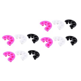 LALAFINA 12pcs Nail Soaker Bowls for Manicure Care Soften Cuticles Remove Tips for Home Salon Rosy