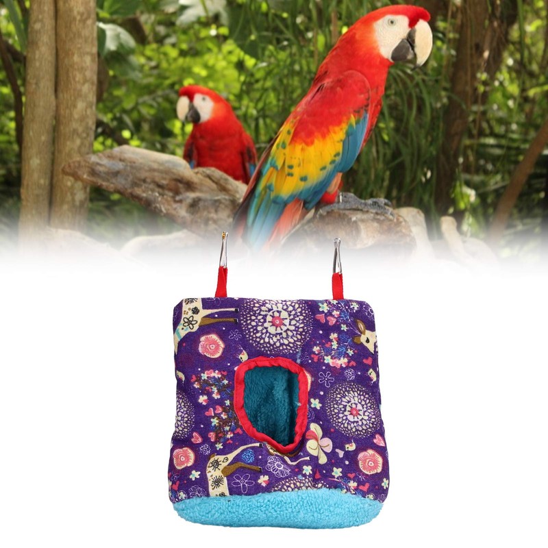 Warm Bird Hammock Plush Soft Foldable Round Bird Hanging Nest