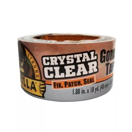 Gorilla CRYSTAL CLEAR DUCT TAPE 1.88" WIDE X 18 YARDS - FIX, PATCH, SEAL - GORILLA 60600