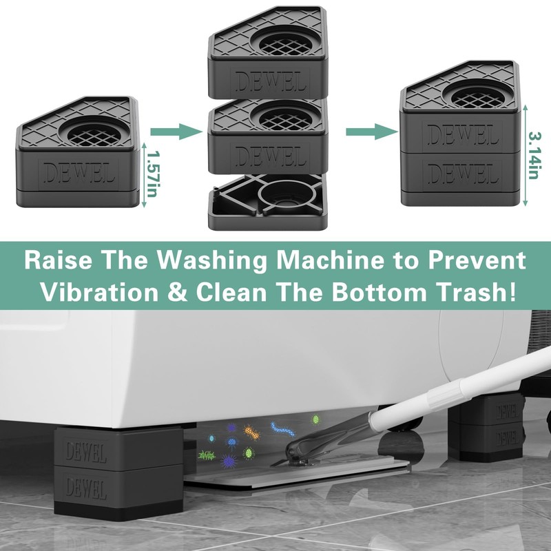 SEISSO Anti Vibration Pads for Washing Machine. 4 Pack Washer