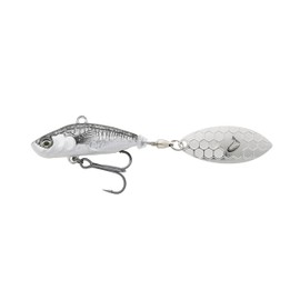Savage Gear Spin bait for spin fishing for perch, asp and pike 3D sticklebait tailspin, 7.3 cm, 13 g, colour: black silver