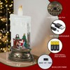 Wondise Rechargeable Musical Santa Snow Globe Lantern with 6H Timer,