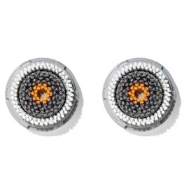 Clarisonic Men's Facial Cleansing Brush Head Replacement Compatible with Mia 1, Mia 2, Mia Fit, Alpha Fit, Smart Profile Uplift and Alpha Fit X, 2 Count