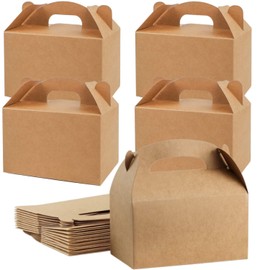 24 Pack Kraft Party Favor Treat Boxes Thickened Paper Gift Box Candy Snack Goodie Bag Gift Wrapping Box DIY Blank Box for Birthdays Wedding Holiday Baby Shower Graduations