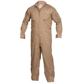 Tru-Spec 27-P Basic Flight Suit for Men - Durable Outerwear, Comfortable Design, Ideal for Aviation and Outdoor Activities, Khaki - 2X-Large Long