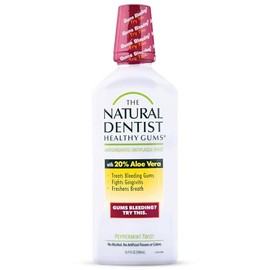 The Natural Dentist Healthy Gums Antigingivitis/Antiplaque Rinse, Adults 12 & Up, Gingivitis Mouthwash, Bleeding Gums Treatment, Safe for Chemotherapy