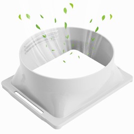 5.9 Inch Portable Air Conditioner Exhaust Hose Coupler Square to Round Coupler, Portable Air Conditioner Hose Connector Window Adapter Mobile Air Conditioner Accessories