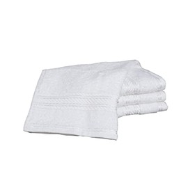 Bentley Priory Linens Supreme Face Flannels for Bathroom 500GSM Super Soft Egyptian Collection Pack of 4 Absorbent and Quick Dry Face Cloth Flannel Towels Set 30 x 30cm (WHITE)