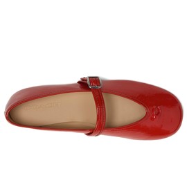 Coach Women's Sculpted C Soft Mary Jane Flat, Sport Red, 9.5
