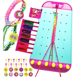 Friendship Bracelet Making Kit for Girls, Arts and Crafts for Kids String Bracelets Maker Craft, Birthday String Bracelets Gifts for Girl (Green)