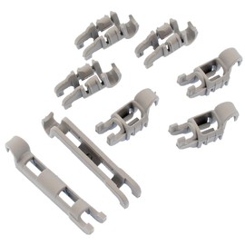 Vaporly UK Bearing Brackets Set for Spiked Rows for Bosch Siemens 00611472 611472 Bearing Clips Attachment Folding Spiked Row for Lower Basket Dishwasher insert clip set