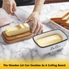 Butter Dish with Lid, ALELION Large Ceramic Butter Dish with