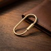 5-Pack Brass Key Rings - Gold Keychain with Screw Lock