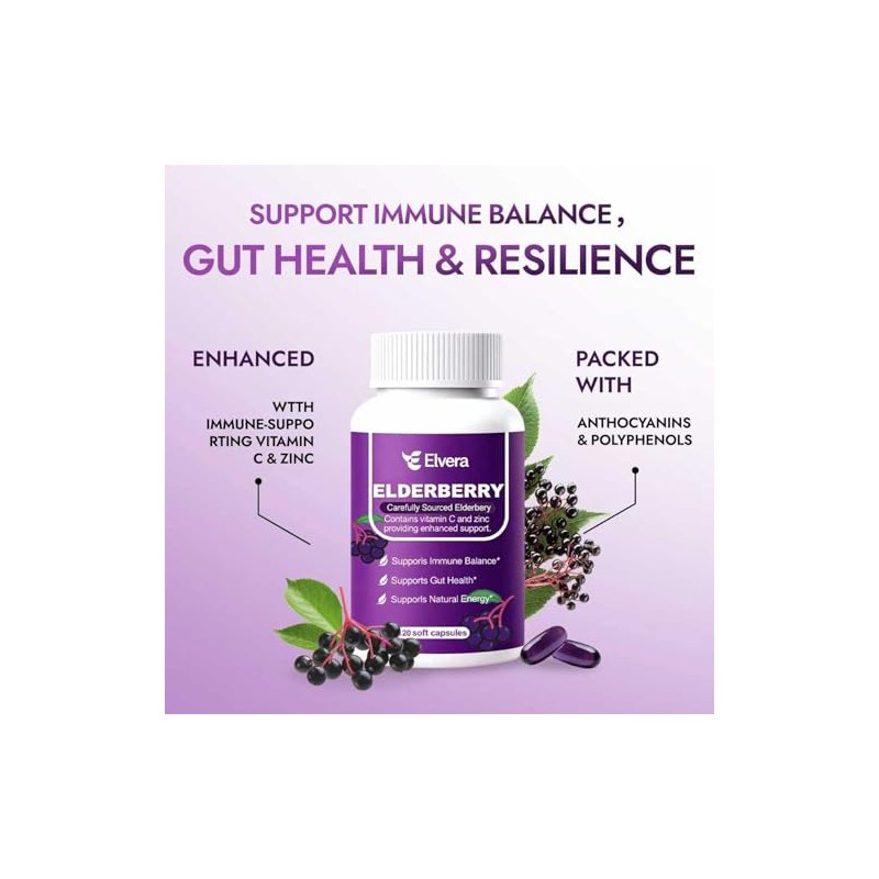 Elderberry - EIvera Gut Support Complex, 3-in-1 Gut Support Complex