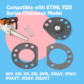 GLOXTED 1120-640-3100 0000-997-0610 Oil Pump Diaphragm Plunger & Gasket Kit Compatible with Stihl 009 010 011 012 Chainsaw and 1120 Series Chain saw Replace 1120-649-1102 1120-649-1105