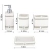CAA'S Bathroom Accessories Set Ceramic 4 Pieces Bathroom Ensemble for