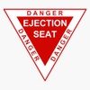 Danger Ejection Seat Window Bumper Sticker Decal 5"