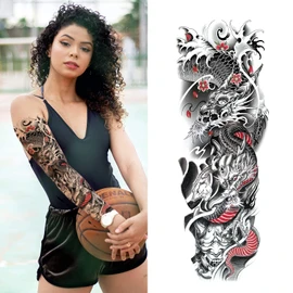 Aresvns Temporary Tattoos for Men and Women (L19“xW7”), Full Arm Temporary Tattoos for the Summer,Realistic Fake Tattoos Waterproof and Long lasting