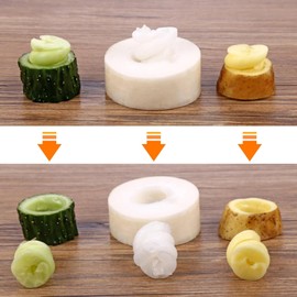 Red Spiral Slicer Radish Potato Spiral Cutter, Vegetables Fruits Spiral Twist Knife Scroller, Stainless Steel Magic Scroller Graters, Peelers and Slicers