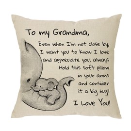 XUNLIZXY Grandma Gift from Grandchildren - Even When I'm Not Close by I Want You to Know I Love and Appreciate You Always - Reminder Gift for Women Grandma Throw Pillow Cover