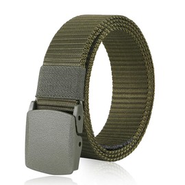 MIJIU Tactical Belt, Nylon Military Belt 1.5" Outdoor Web Work Belt, Adjustable Slide Plastic Buckle Hunting Gear Webbing Gun Belt