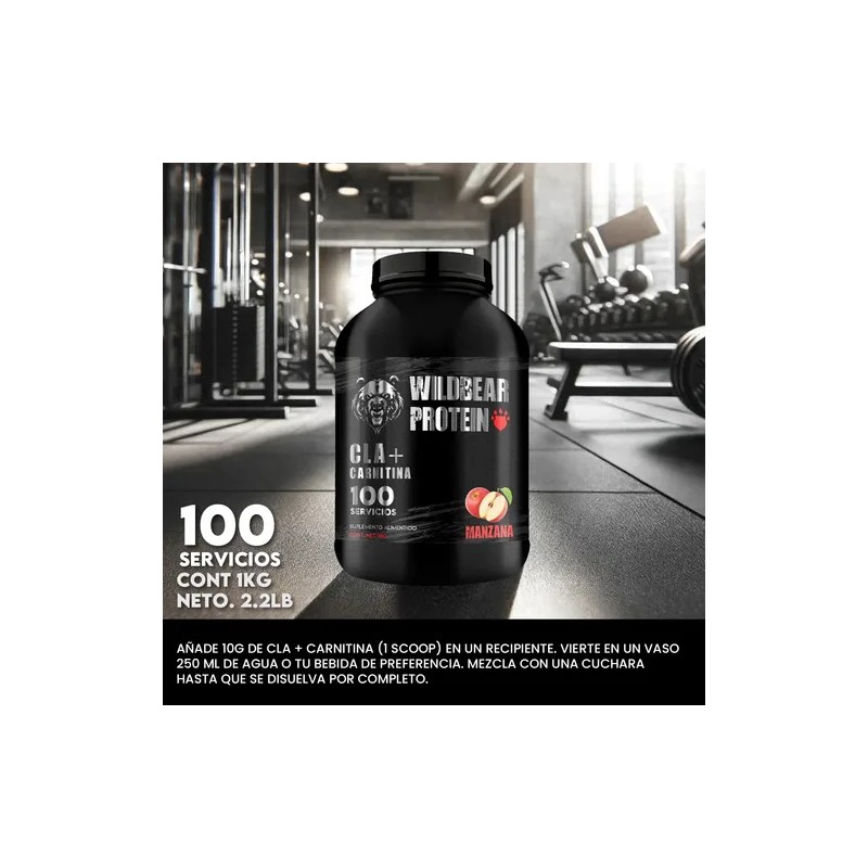 Cla Carnitina Wild Beard 1kg Pre Entreno Sabores 100 Servs