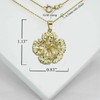 Solid 10k Yellow Gold Hawaiian Hibiscus Flower Pendant (MI)
