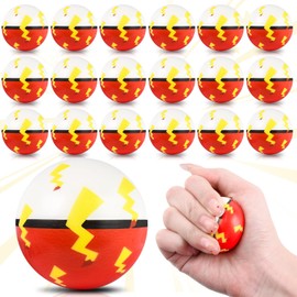 24 PCS Cartoon Red White Stress Balls, 1.57" Squeeze Toys Kids Party Favors