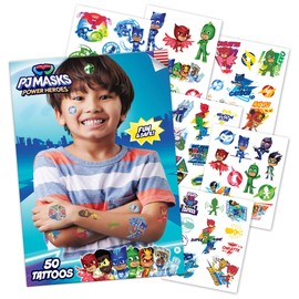 50 PJ Mask Tattoos For Kids For PJ Mask Party Favors, PJ Mask Birthday Decorations & PJ Mask Party Supplies - Temporary Tattoos For Kids, Kids Tattoos Temporary For Boys & Tattoo Stickers For Boys