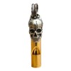 Ebros Gift Solid Brass and Steel Ghost Skull Head Death