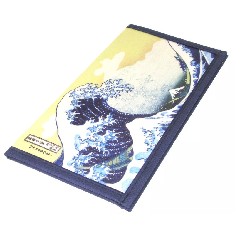SET of 2 Japanese Rice Paper Wallets Two-Fold Wave &