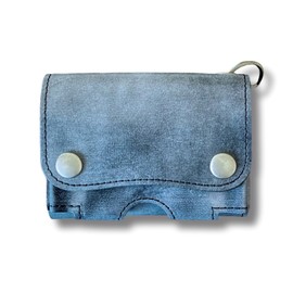 hik0015 Trucker Wallet, Short, Genuine Leather, Trifold Wallet, Tochigi Leather, White Wax, Men's, Women's, Bikers Wallet, Mini Wallet, Small Wallet, Leather Wallet, Won't Break Bills, Black