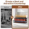 Nuovoware Expandable Coffee Syrup Organizer, 2-Tier Syrup Rack, Black