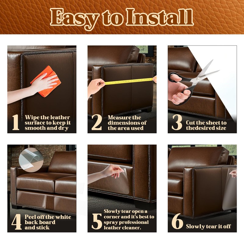 Cat Scratch Furniture Protector - Design for Leather Couch, 157"x11.8"