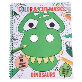 Color & Cut Masks: Dinosaurs: (Origami For Kids, Art books for kids 4 - 8, Boys and Girls Coloring, Creativity and Fine Motor Skills)