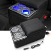 Upgrade Center Console Organizer with Cup Holder& Phone Holder for