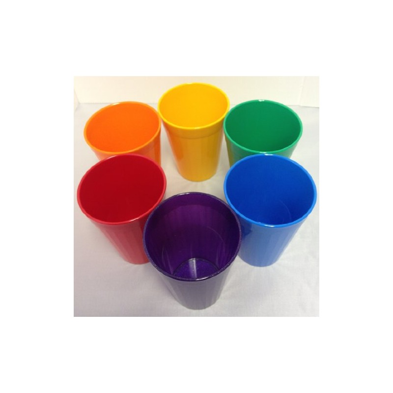 Set of Children's Coloured Tumblers Reusable Virtually Unbreakable Dishwasher Safe