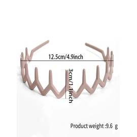 Wave Design Hair Hoop with Teeth, Fashionable Hair Accessories for Women & Girls, Minimalist Headwear Suitable for Thick Hair