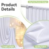 20ftx12ft Wrinkle Free White Backdrop Curtain, 4 Panels 12FT Height