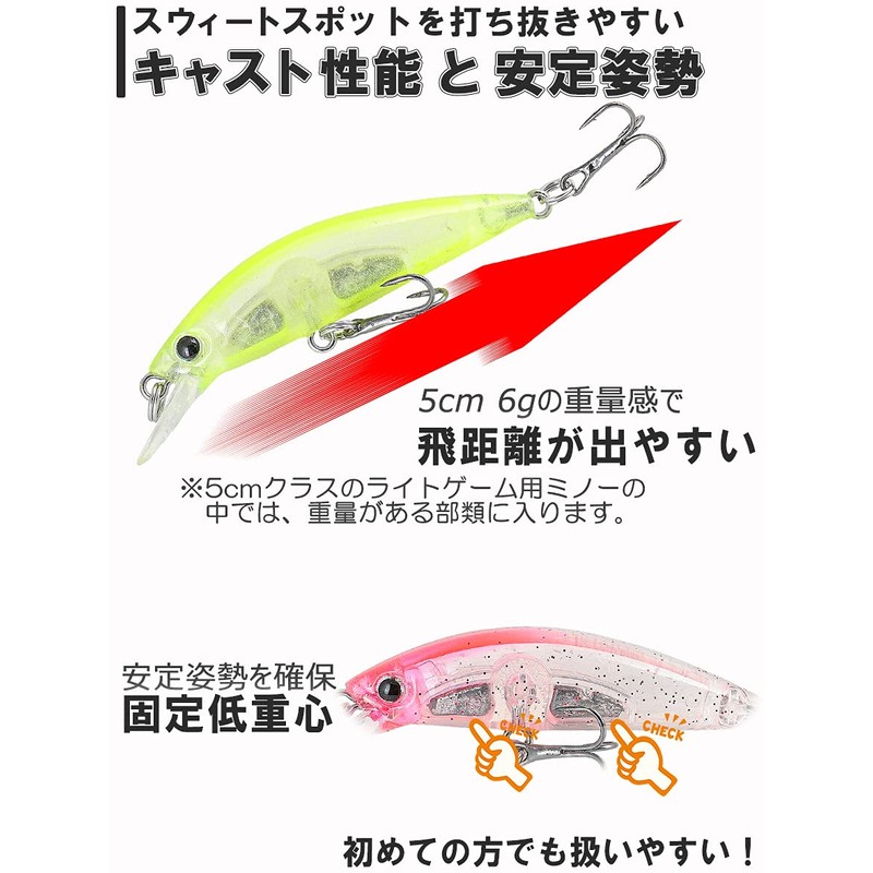 Contyu General Purpose Lures Set Heavy Sinking Minnow 5cm 6g