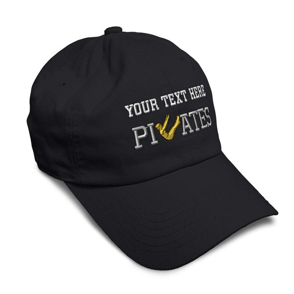 Custom Soft Baseball Cap Pilates B Embroidery Pirates Exercise Twill