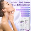 Sadoer Neck Collagen Cream with Roller,Lift Neck Firming Creams,Anti-Aging Neck