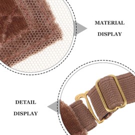 Juego de 4 Diademas de Terciopelo Elásticas Ajustables para Pelucas, Bandas Antideslizantes para Bordes de Peluca en Negro, Marrón, Beige y Café, Accesorio para Instalación y Uso