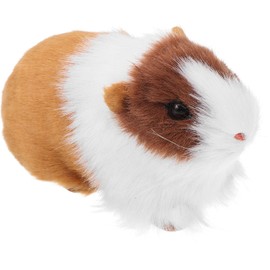 PRETYZOOM Cuddly Toy Guinea Pig Stuffed Toy Plush Toy Doll Realistic Hamster Figure Educational Guinea Pig Model Party Accessories Goodie Bag Filler Toy