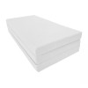 Danfuton White Full Trifold Foam Bed, Shikibuton, Foldable Ottoman Mat
